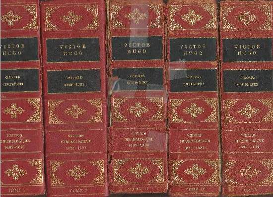 7 Tomes - Oeuvres compltes Victor Hugo Tomes 1  7 (en 7 volumes) - Edition chronologique (Titres complets en notice)