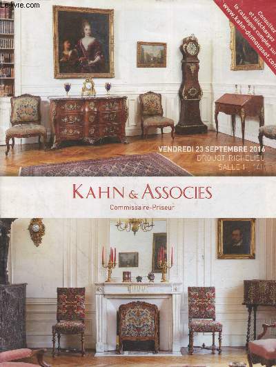 Catalogue de ventes aux enchres Kahn & Associs - Vendredi 23 septembre 2016 Drouot-Richelieu Salle 1- 14h