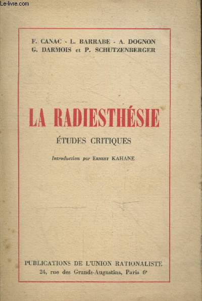 La Radiesthsie : tudes critiques