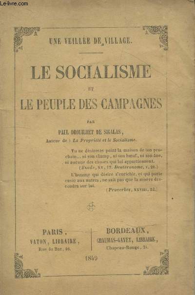 Une veille de village - Le socialisme et le peuple des campagnes