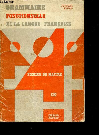 Grammaire fonctionnelle de la langue francaise - fichier du maitre - CE1