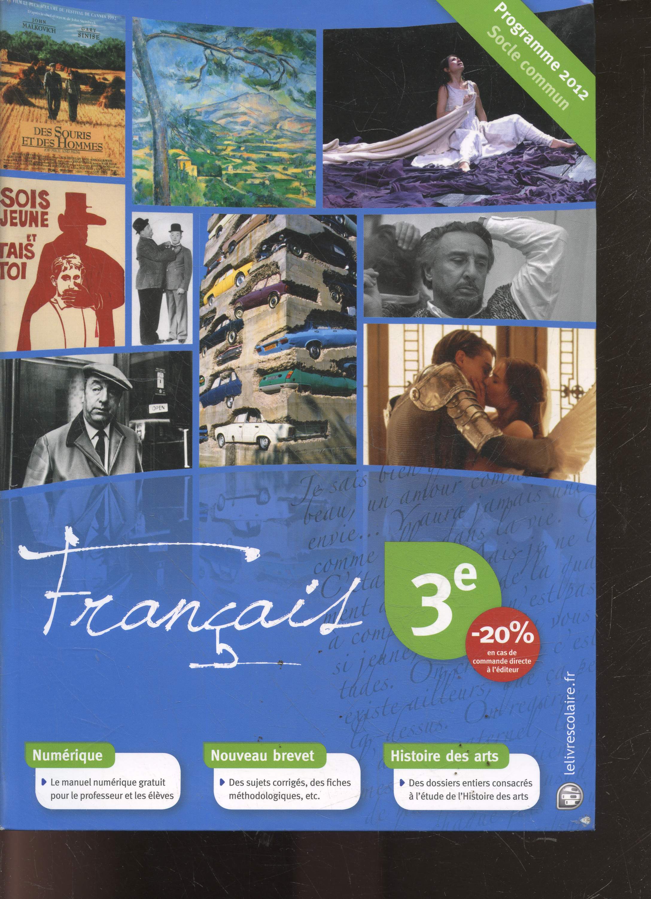 Franais 3e - manuel - programme 2012 socle commun