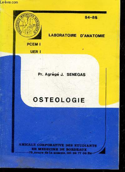 Osteologie - laboratoire d'anatomie