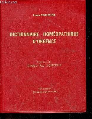 Dictionnaire homeopathique d'urgence - 11e edition revue et augmentee