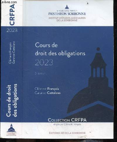 Cours de droit des obligations - 5e edition- collection CRFPA