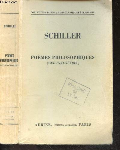 Poemes philosophiques (gedankenlyrik) - Collection bilingue des classiques etrangers