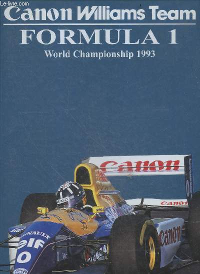 Formula 1 - World championship 1993 - canon williams team