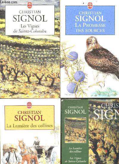 Coffret 3 volumes - Christian Signol : les vignes de saint colombe + la lumiere des collines + la promesse des sources