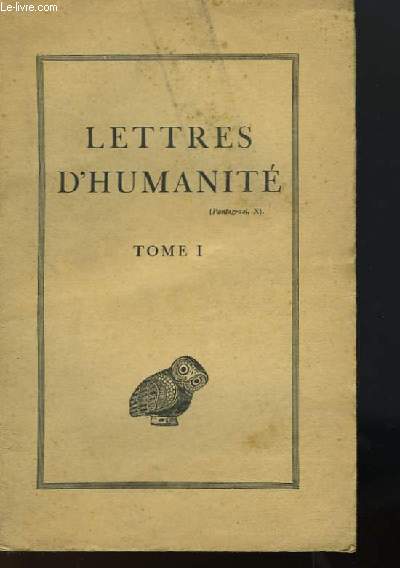 LETTRES D'HUMANITE - TOME 1