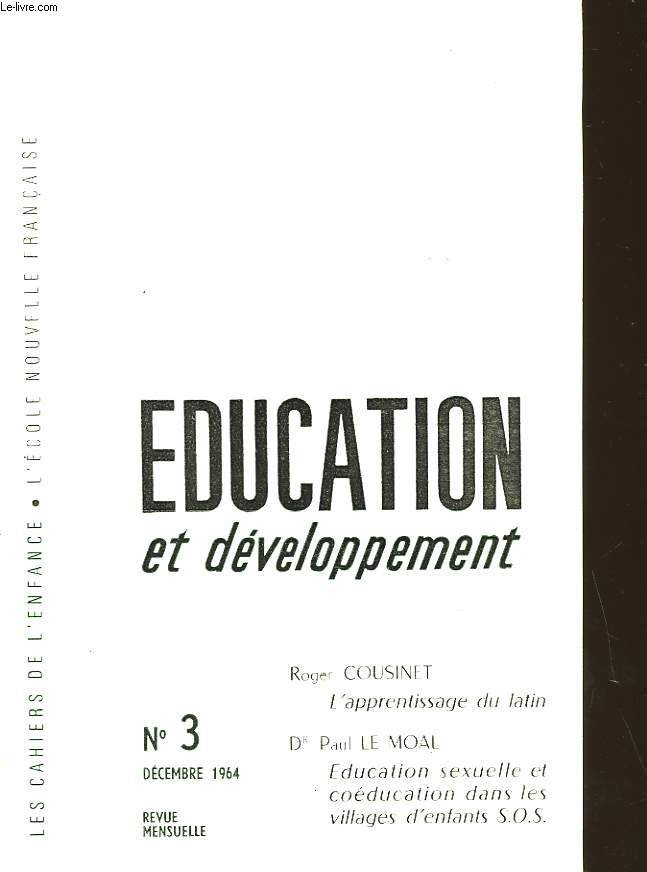 EDUCATION ET DEVELOPPEMENT N3
