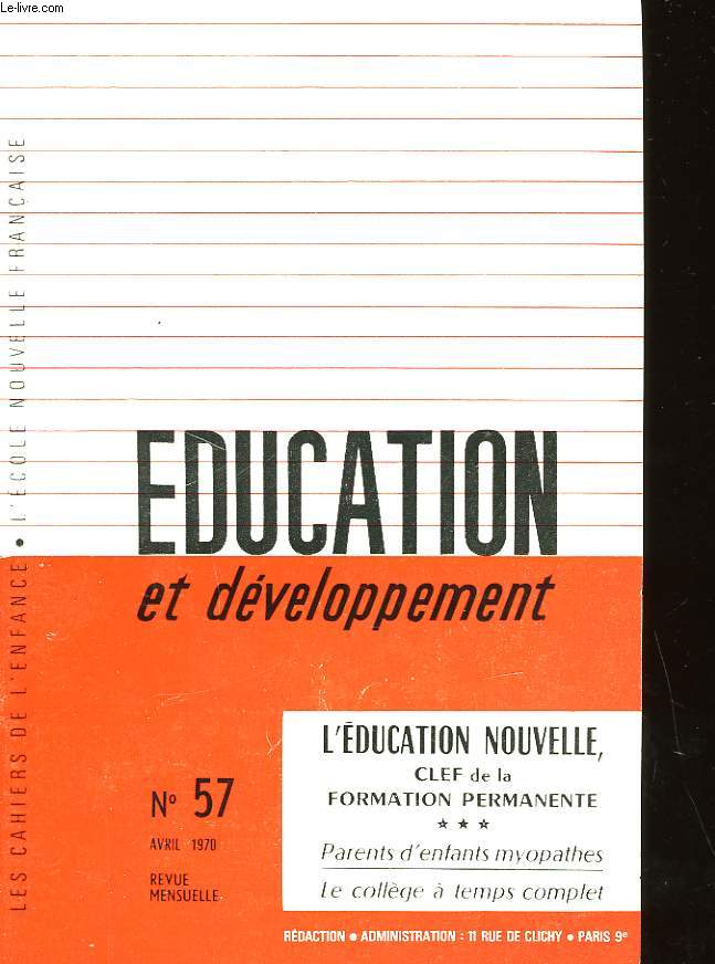 EDUCATION ET DEVELOPPEMENT N57
