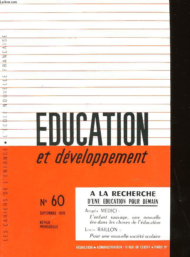 EDUCATION ET DEVELOPPEMENT N60