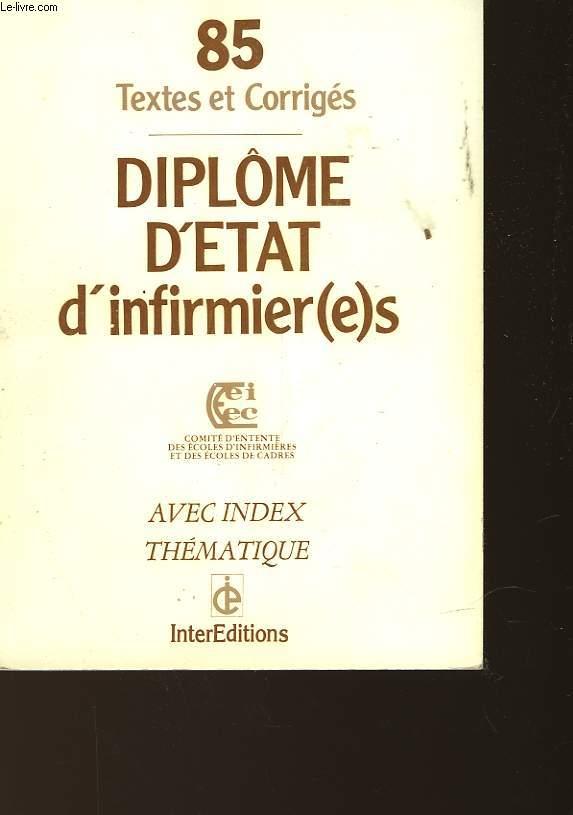 DIPLOME D'ETAT D'INFIRMIER(E)S