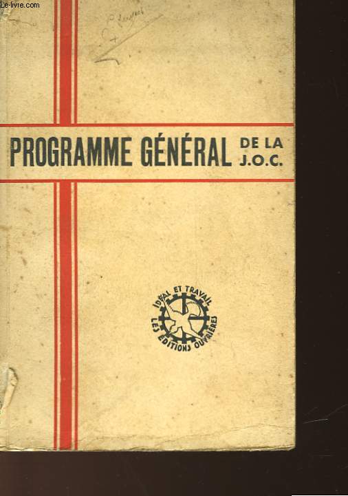 PROGRAMME GENERAL DE LA J.O.C.
