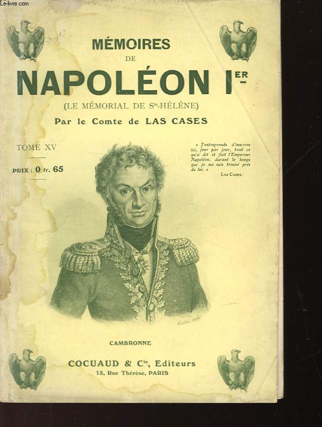 MEMOIRES DE NAPOLEON Ier - TOME XV