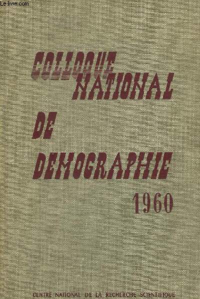 COLLOQUE NATIONAL DE DEMOGRAPHIE