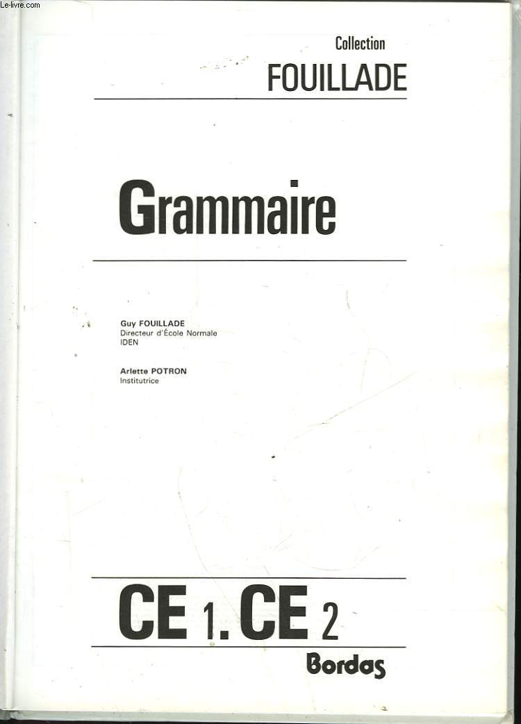GRAMMAIE - CE1 - CE2