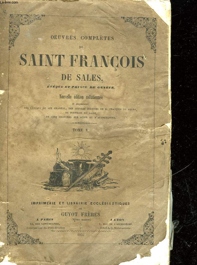 OEUVRES COMPLETES DE SAINT FRANCOIS DE SALES - TOME 5