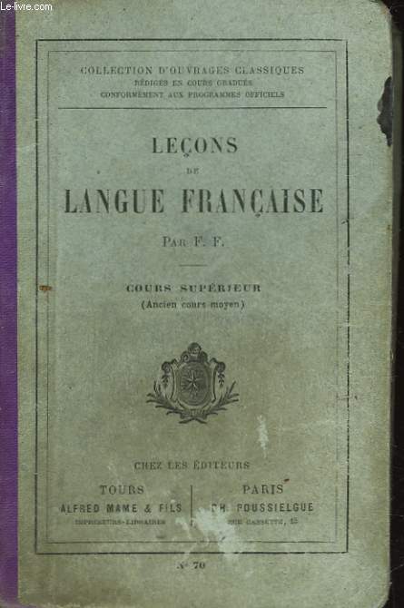 LECONS DE LANGUE FRANCAISE - COURS SUPERIEUR