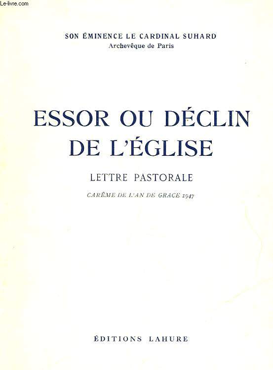 ESSOR OU DECLIN DE L'EGLISE - LETTRE PASTORALE