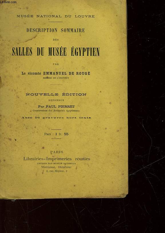 DESCRIPTION SOMMAIRE DES SALLES DU MUSEE EGYPTIEN