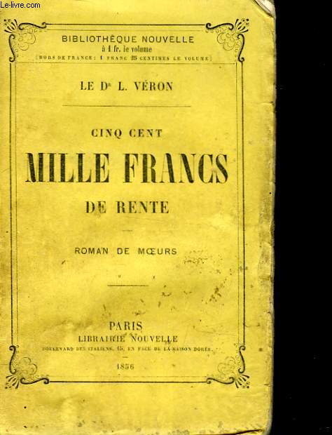 CINQ CENT MILLE FRANCS DE RENTE