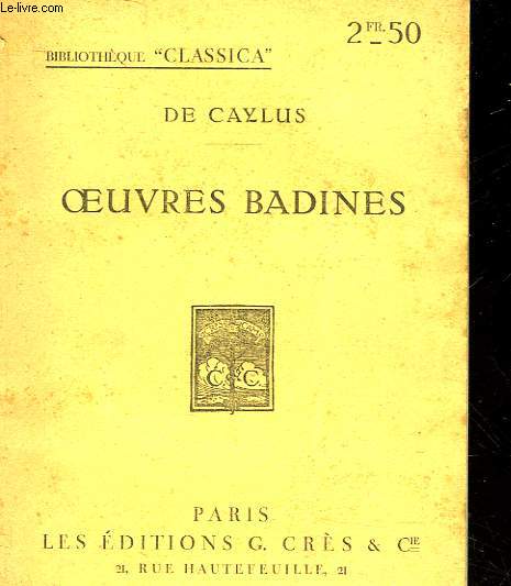 OEUVRES BADINES - CHOIX