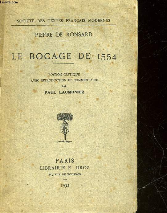LE BOCAGE DE 1554
