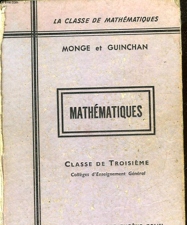 MATHEMATIQUES - CLASSE DE 3