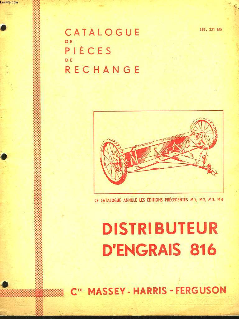 CATALOGUE DE PIECES DE RECHANGE - DISTRIBUTEUR D'ENGRAIS 816