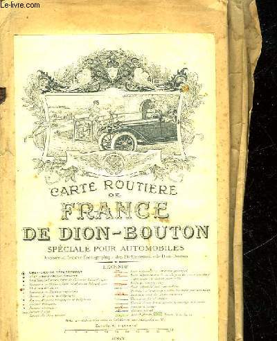 CARTE ROUTIERE DE FRANCE DE DION-BOUTON SPECIALE POUR AUTOMOBILE - CARTE DE LA FRANCE ENTIERE