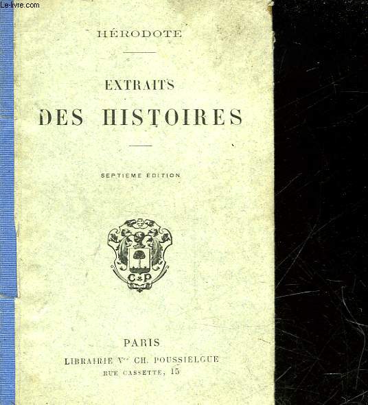 EXTRAITS DES HISTOIRES D'HERODOTE