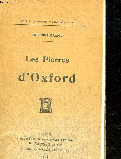 LES PIERRES D'OXFORD