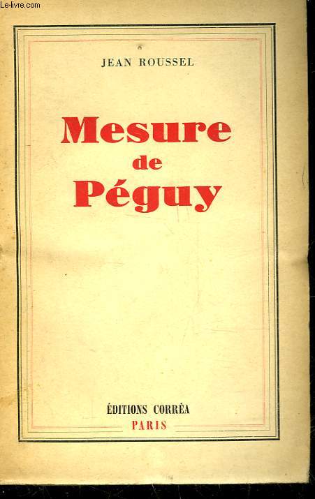 MESURE DE PEGUY