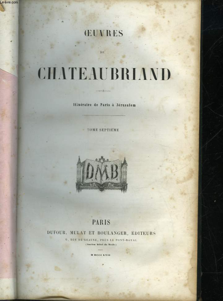 OEUVRES DE CHATEAUBRIAND - TOME 7