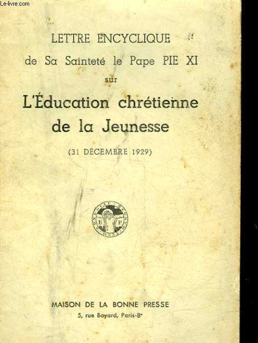 L'EDUCATION CHRETIENNE DE LA JEUNESSRE