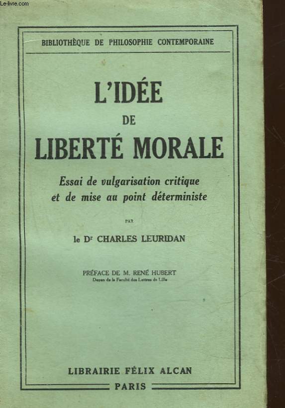 L'IDEE DE LIBERTE MORALE