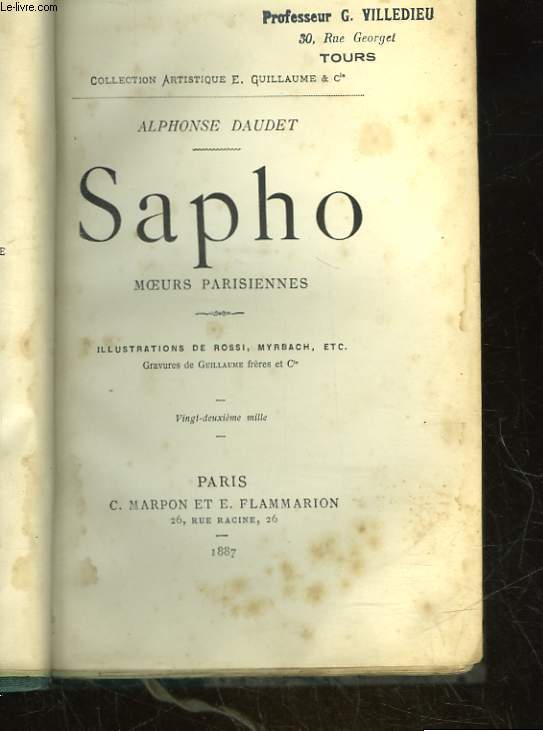 SAPHO MOEURS PARISIENNES