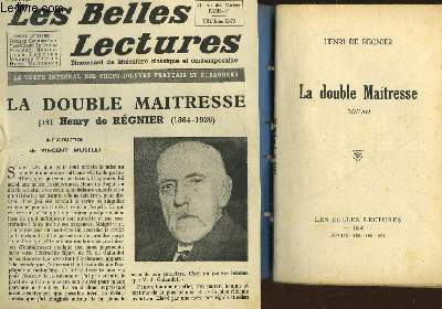 LA DOUBLE MAITRESSE - LES BELLES LECTURES - 5 ANNEE - N158