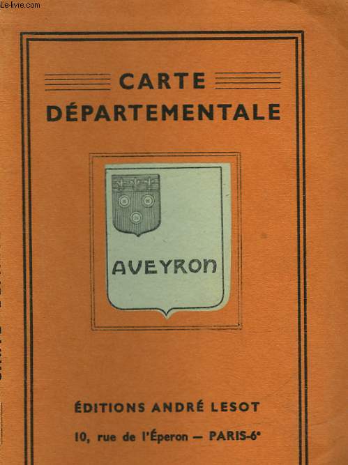 CARTE DEPARTEMENTALE - AVEYRON