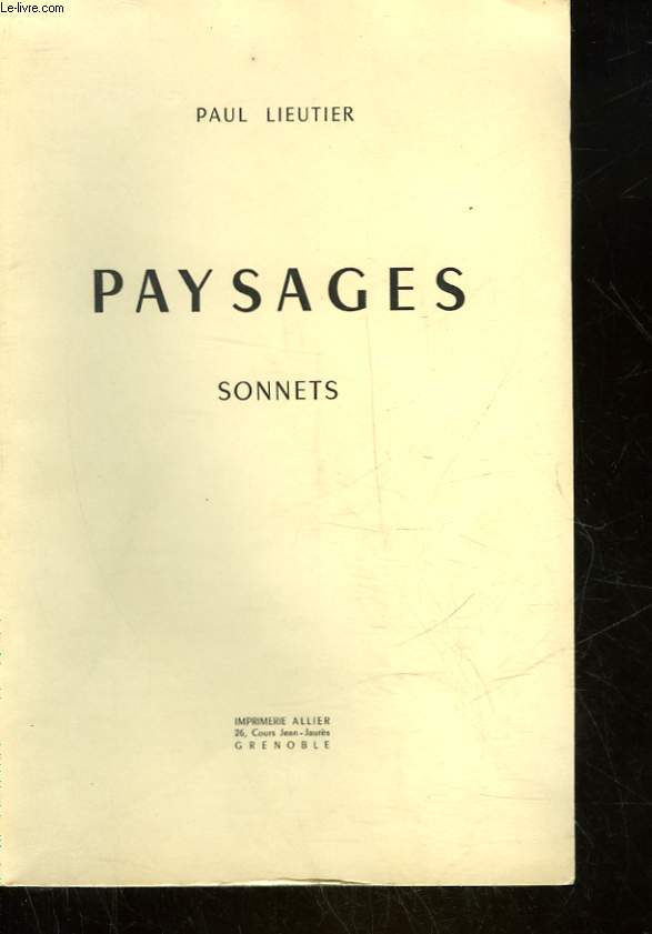 PAYSAGES - SONNETS