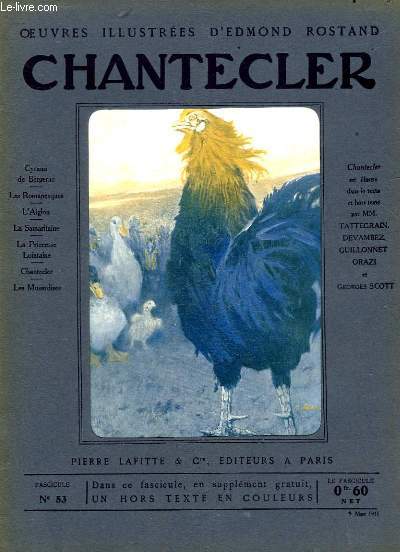 OEUVRES ILLUSTREES D'EDMOND ROSTAND - FASCICULE N 53 - CHANTECLER