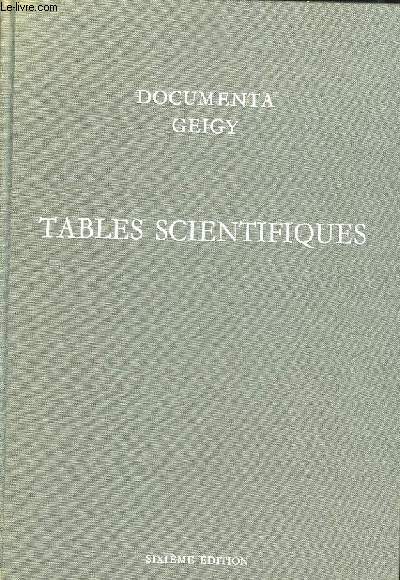 TABLES SCIENTIFIQUES