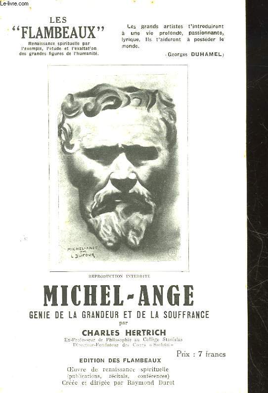 LES FLAMBEAUX - MICHEL-ANGE GENIE DE LA GRANDEUR ET DE LA SOUFFRANCE