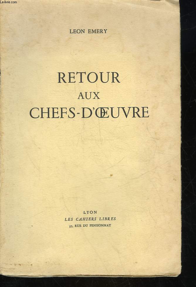 RETOUR AUX CHEFS-D'OEUVRE