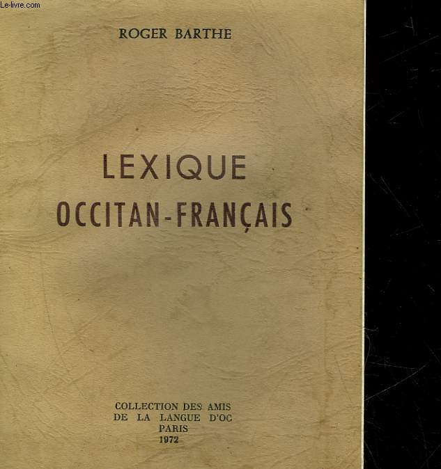 LEXIQUE OCCITAN-FRANCAIS