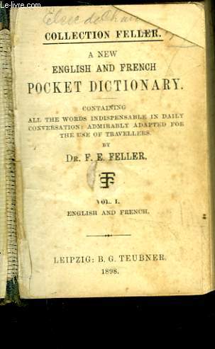 A NEW ENGLISH AND FRENCH POCKET DICTIONARY 2 VOLUMES IN ONE