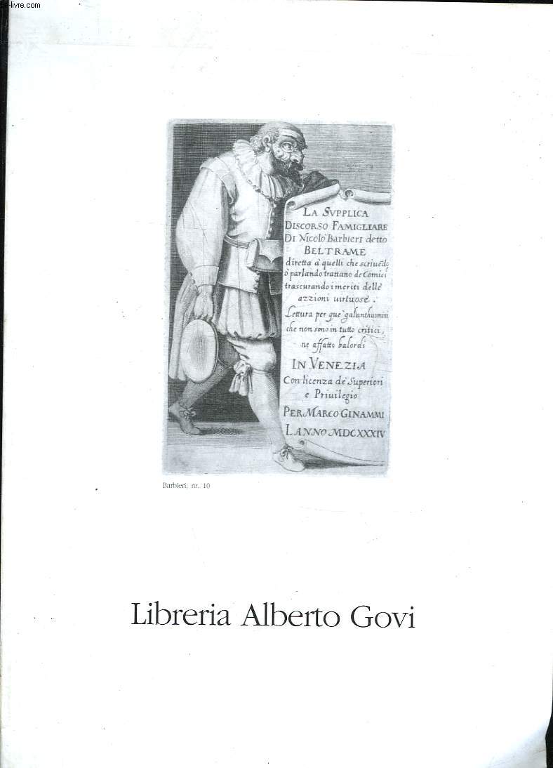 1 CATALOGUE : LIBRERIA ALBERTO GOVI