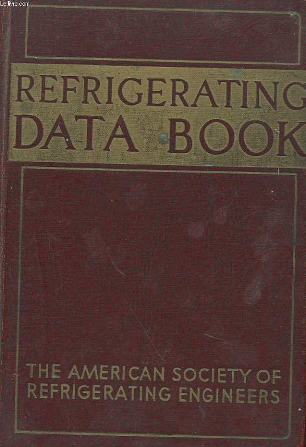 REFRIGERATING DATA BOOK