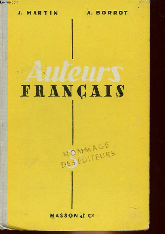 AUTEURS FRANCAIS - CLASSE DE 3